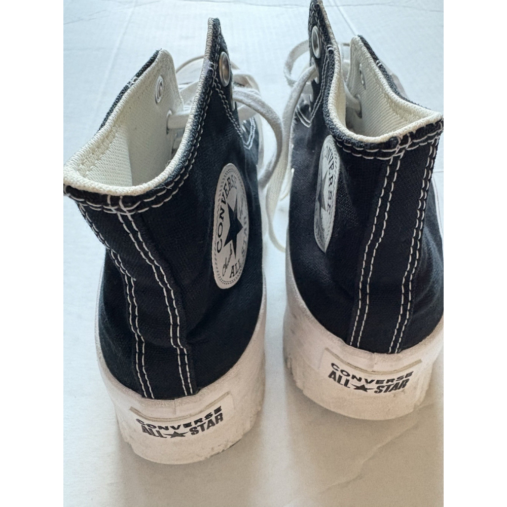 Converse All Star Lugged Platform Womens Size 9 40 Shoes Black White Athletic - Picture 3 of 7